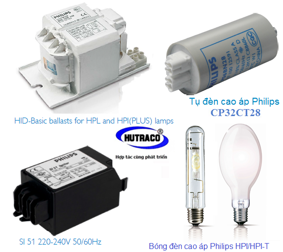 Tụ đèn cao áp Philips CP32CT28 CAP 250V 32uF sử dụng kết hợp trong bộ đèn cao ap Philips Metal Halide 