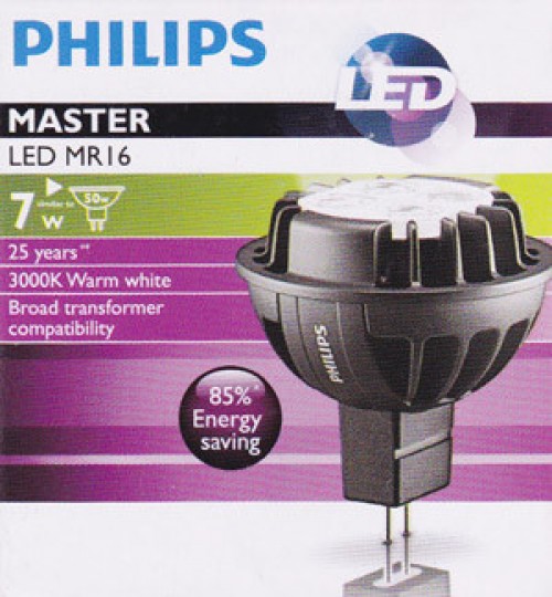 Bóng đèn Master Led Philips 7W-50W 2700/3000K MR16 36D Dim