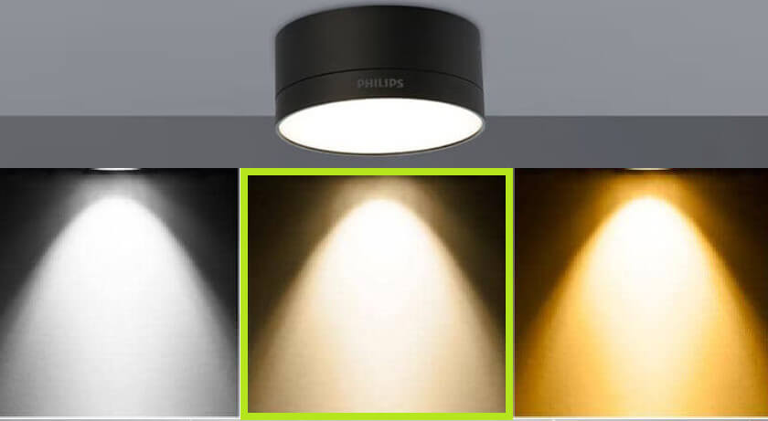 Đèn Downlight LED ống bơ philips DL212 EC RD 100 9W 4000K B HV 03 có màu ánh sáng trung tính