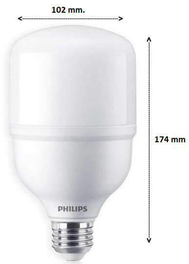 Bóng Led Bulb trụ Philips Tforce ESS LED HB MV 3.5Klm 35W 865 E27 Gen 4 có độ quang thông lên tới 3500lm