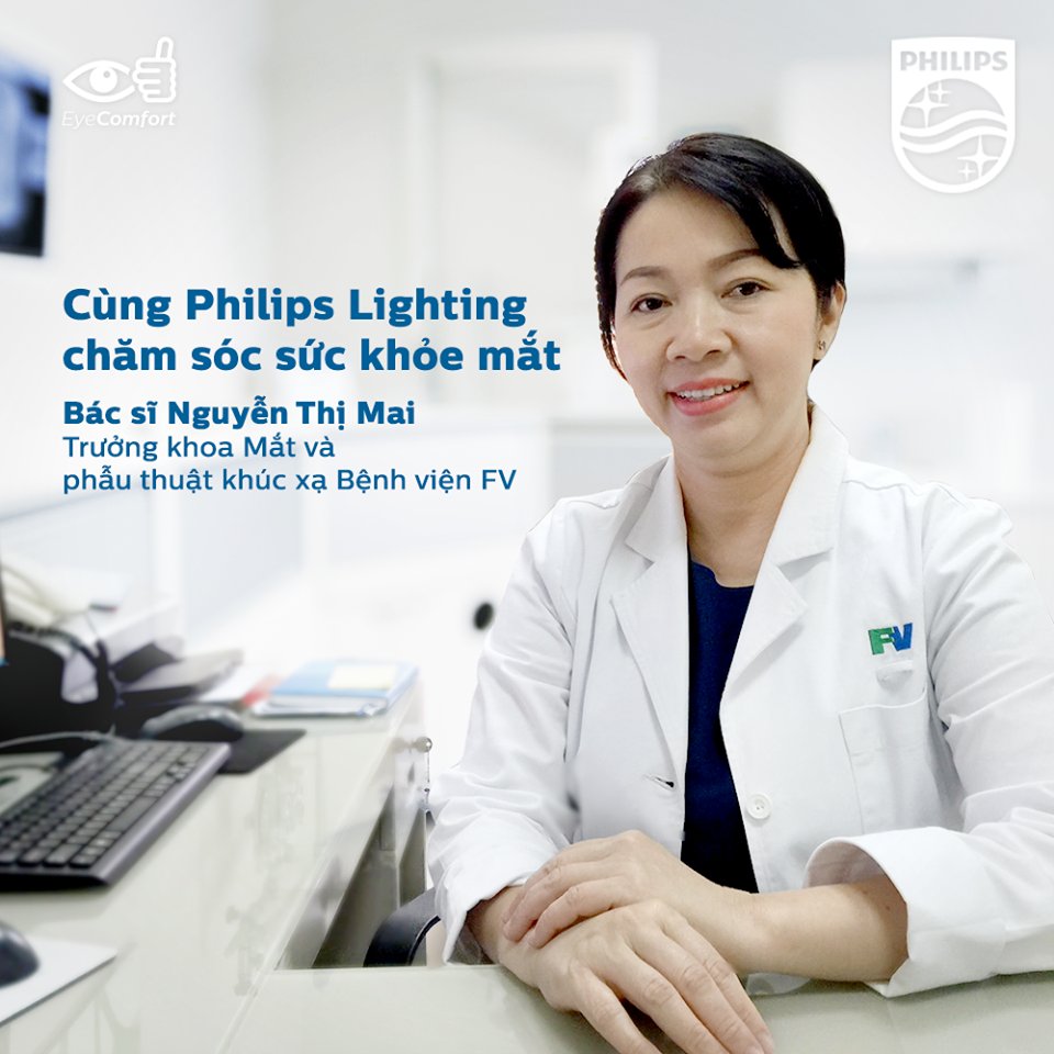 Bộ đèn downlight âm trần LED Philips DN024B 11W LED6/WW D125 Chuyên gia khám điều trị các bệnh lý về mắt
