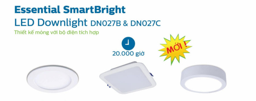 Đèn Downlight LED lắp gắn nổi ốp trần Philips DN027C LED15 D175 18W