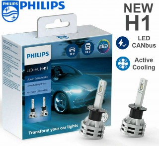 Bộ đèn pha xe hơi ô tô Philips Ultinon Essential Gen 2 LED H1 11258 UE2 X2 ánh sáng trắng 12V-24V-6500K