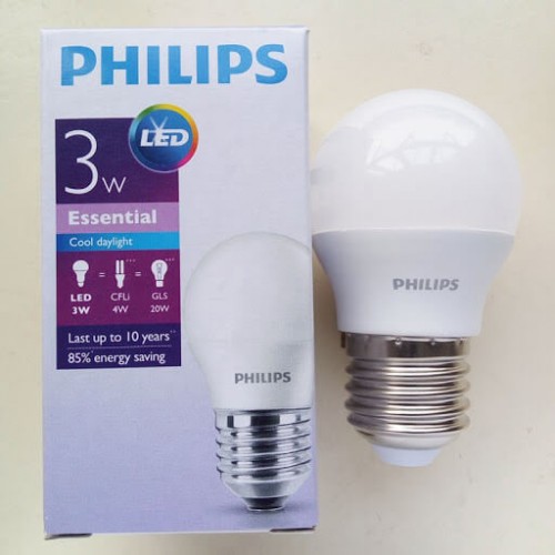 Bóng đèn Led búp Philips LEDBulb 3W E27 3000K 230V P45(APR)