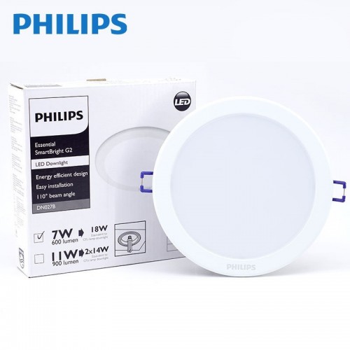 Bộ đèn Downlight âm trần Led Philips DN027B LED6 CW/NW/WW D100 7W