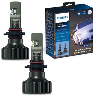 Bộ đèn pha xe hơi ô tô Philips LED Ultinon Pro 9000 HL HIR2 LED 11012 U90 CW X2 ánh sáng trắng 12V-24V-5800K tăng sáng +250%