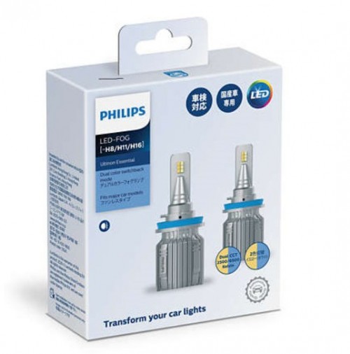 Bộ đèn sương mù xe hơi ô tô Philips LED-FOG H16 UE X2 ánh sáng trắng 12V-6000K