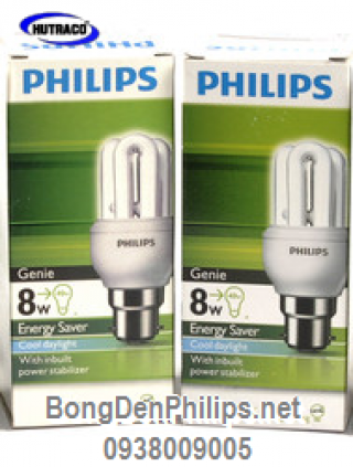Bóng đèn tiết kiệm điện Philips - Bóng đèn Compact Philips Essential 8W 2U