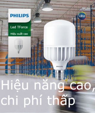 Combo 06 Bóng đèn Led Trụ Philips TForce Core HB 50W E27 865