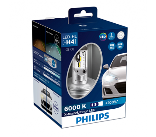 Bóng đèn pha Led xe ô tô/ xe hơi Philips X-treme Ultinon H4 LED 12953 6000K + 200%
