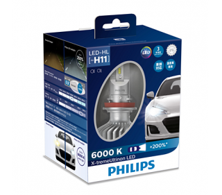 Bóng đèn pha Led xe ô tô/ xe hơi Philips X-tremeUltinon H11 LED 11362 6000K + 200%