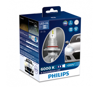 Bóng đèn pha Led xe ô tô/ xe hơi Philips X-tremeUltinon HB3/4 LED 11005 6000K + 200%