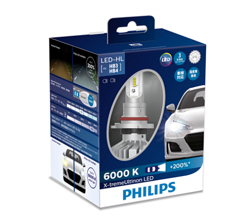 Bóng đèn pha Led xe ô tô/ xe hơi Philips X-tremeUltinon HB3/4 LED 11005 6000K + 200%