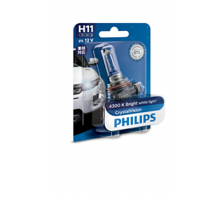 Bóng đèn xe hơi/ xe ô tô Halogen Philips CRYSTAL VISION H11/WBT10 12362 CV 12V 55W ánh sáng 4300K