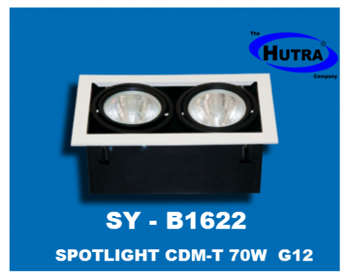 Đèn Downlight âm trần chiếu điểm 2 bóng cao áp CDM-T 70W G12 Philips Spotlight MULTILUX SY-B1622