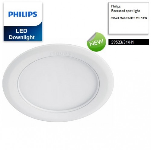 Đèn downlight âm trần LED Philips 14W MARCASITE 59523 Φ150 65K WH recessed