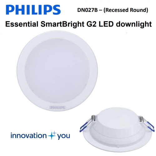 Đèn downlight âm trần Led Philips SmartBright DN027B LED9 10W D125