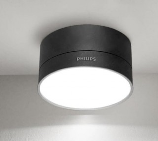 Đèn Downlight LED ống bơ lắp nổi tròn Philips DL212 EC RD 080 5W 4000K B HV 03 ( Vỏ đen)