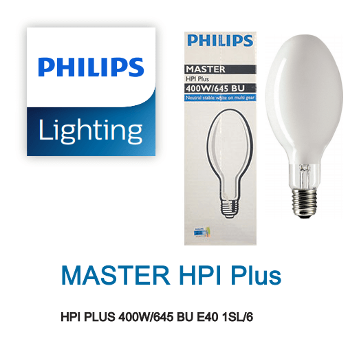 medaillewinnaar Goedaardig leef ermee Bóng đèn cao áp Philips Metal Halide MASTER HPI Plus 400W/645 BU E40 1SL/6